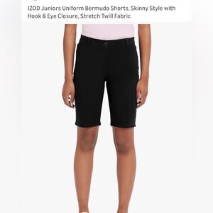 Izod Classic Black Bermuda Shorts Jr size 5